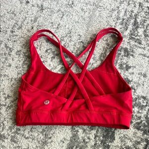 Lululemon Athletica Red Criss-Cross Sports Bra